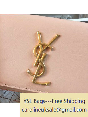 Saint Laurent Classic 22cm Monogram Satchel in Nude Pink Smooth Leather - Click Image to Close