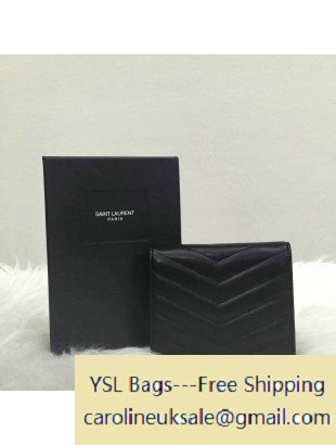 2016 Saint Laurent Small Wallet in Lambskin Black - Click Image to Close