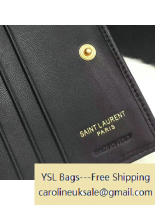 2016 Saint Laurent Small Wallet in Lambskin Black - Click Image to Close
