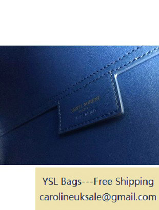 2015 Saint Laurent 372090 Tote Bag 2 in Black/Blue Leather - Click Image to Close