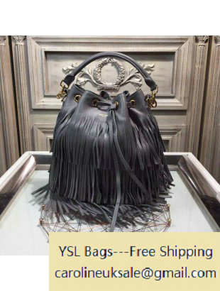 Saint Laurent Emmanuelle Bucket Bag in Fog - Click Image to Close
