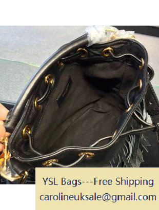 Saint Laurent Small Emmanuelle Bucket Bag in Black - Click Image to Close