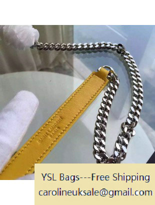 2015 Saint Laurent 399289 Classic Baby Chain Bag in Yellow Calfskin