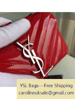 2015 Saint Laurent 399289 Classic Baby Chain Bag in Red Patent Calfskin - Click Image to Close
