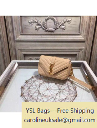 2015 Saint Laurent 399289 Classic Baby Chain Bag in Beige Calfskin - Click Image to Close