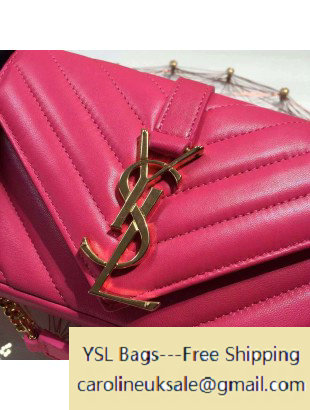 2015 Saint Laurent 399289 Classic Baby Chain Bag in Rosy Calfskin