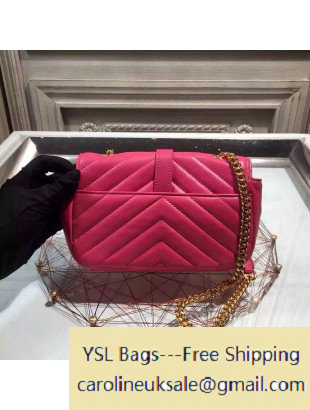 2015 Saint Laurent 399289 Classic Baby Chain Bag in Rosy Calfskin - Click Image to Close