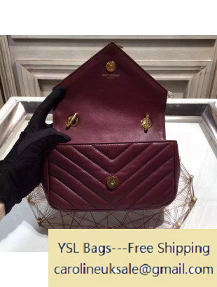 2015 Saint Laurent 399289 Classic Baby Chain Bag in Fuchsia Calfskin - Click Image to Close