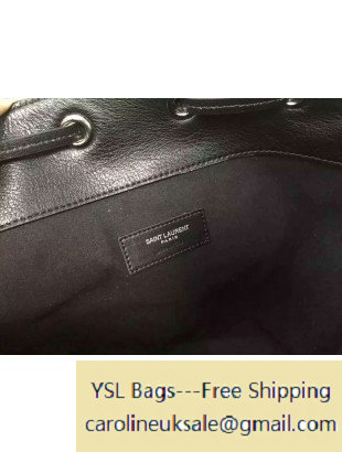 Saint Laurent 357801 Medium Emmanuelle Bucket Bag in Black Leather