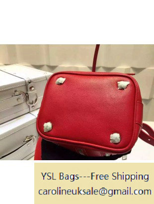 Saint Laurent 357802 Small Emmanuelle Bucket Bag in Red Leather - Click Image to Close