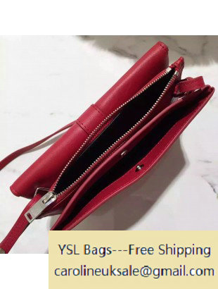 2016 Saint Laurent 425713 Classic Monogram Calfskin Stchel Bag Red