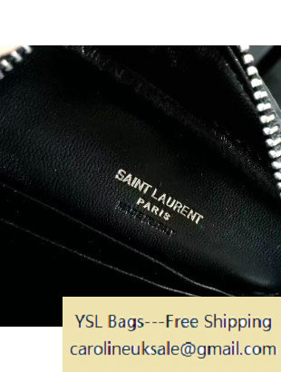 Saint Laurent 425317 Blogger Shoulder Bag with Tassel White/Black