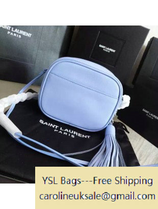 Saint Laurent 425317 Blogger Shoulder Bag with Tassel Light Blue
