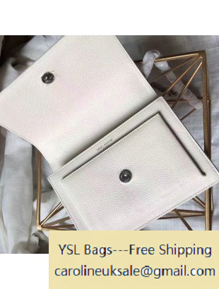 2016 Saint Laurent Small Sunset Flap Front Bag White - Click Image to Close