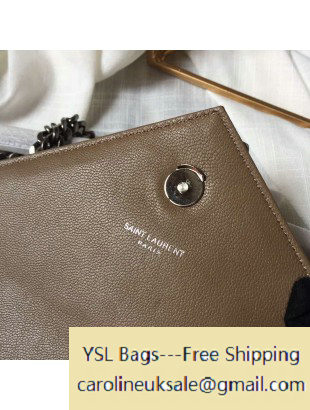 2016 Saint Laurent 428125 Medium Envelop Satchel Flap Front Bag Kahki - Click Image to Close