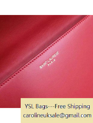 2016 Saint Laurent Small Dylan Bag in Smooth Calfskin 439047 Red - Click Image to Close