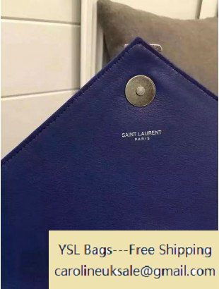 2016 Saint Laurent 392738 Classic Large College Monogram Bag Royal Blue