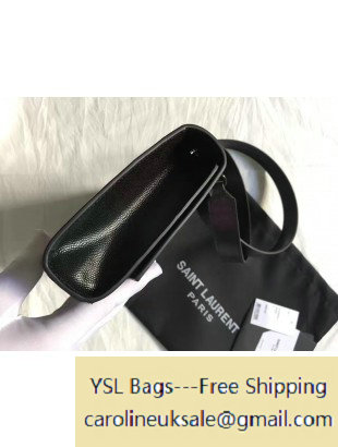 2016 Saint Laurent Classic Medium Kate Monogram Double Handle Satchel Bag in Black Grained Calfskin 446753