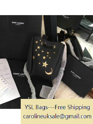 2017 Saint Laurent Small Bucket Bag Embellished with Stars Smooth Calfskin - Click Image to Close