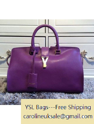 Saint Laurent Cabas Y Bag in Purple