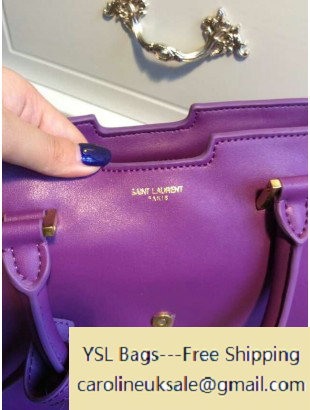 Saint Laurent Cabas Y Bag in Purple - Click Image to Close