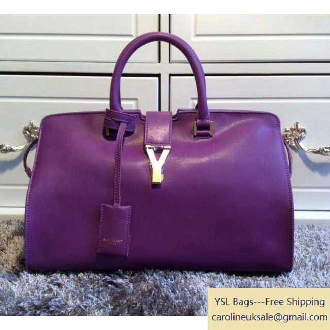 Saint Laurent Cabas Y Bag in Purple