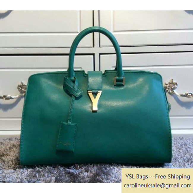 Saint Laurent Cabas Y Bag in Green - Click Image to Close