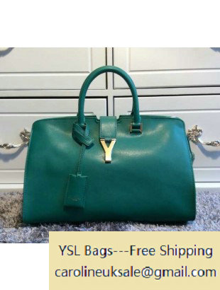Saint Laurent Cabas Y Bag in Green - Click Image to Close
