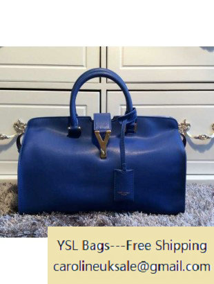 Saint Laurent Cabas Y Bag in Navy - Click Image to Close