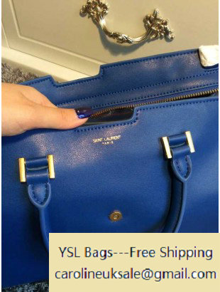 Saint Laurent Cabas Y Bag in Navy - Click Image to Close