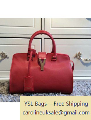 Saint Laurent Cabas Y Bag in Red
