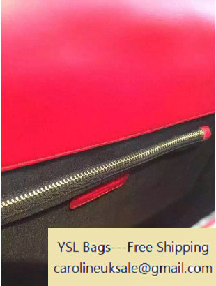 2015 Saint Laurent Classic Large Monogram Satchel in Red Smooth Leather - Click Image to Close