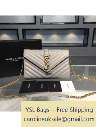 2015 Saint Laurent 396909 Classic Small Monogram Satchel in Grey Smooth Leather - Click Image to Close