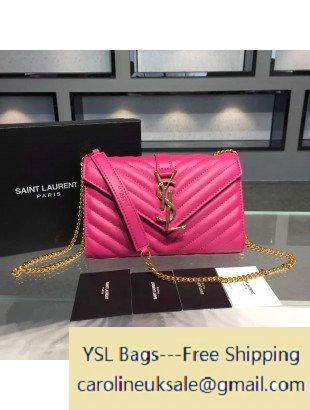 2015 Saint Laurent 396909 Classic Small Monogram Satchel in Rosy Smooth Leather - Click Image to Close