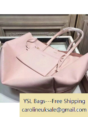 2015 Saint Laurent 354105 Tote Bag in Grained Calfskin Pink - Click Image to Close