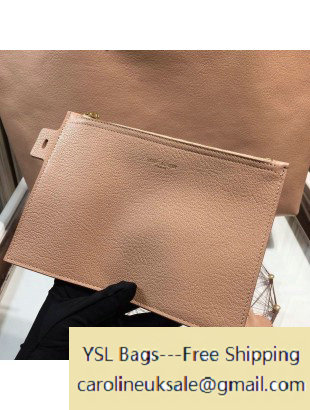2015 Saint Laurent 354105 Tote Bag in Grained Calfskin Beige - Click Image to Close