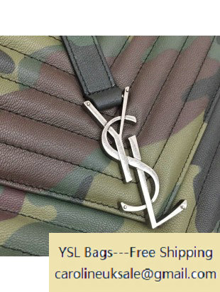 2016 Saint Laurent 392738 Classic Large College Monogram Bag Camouflage
