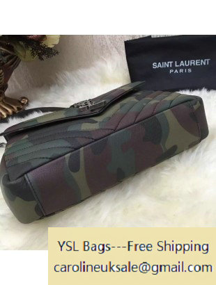 2016 Saint Laurent 392737 Classic Medium College Monogram Bag Camouflage