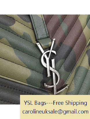 2016 Saint Laurent 392737 Classic Medium College Monogram Bag Camouflage