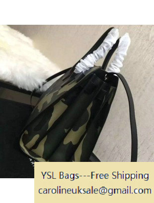 2016 Saint Laurent Classic Small Sac De Jour Bag in Smooth Camouflage Calfskin Army Green