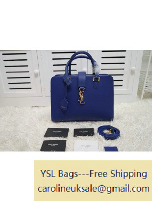 Saint Laurent Small Cabas Monogram Bag Blue