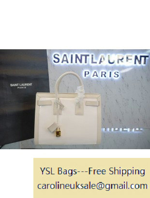 2015 Saint Laurent Nano/Small Sac De Jour Bag in White Patent Leather - Click Image to Close