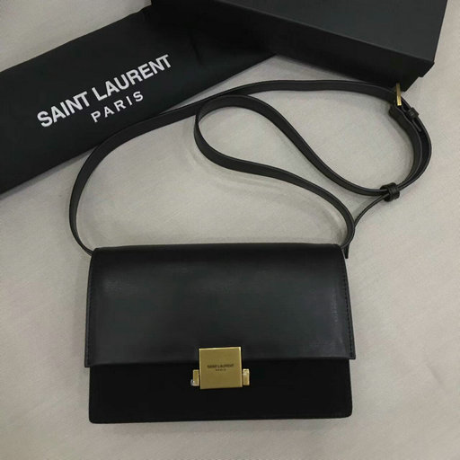 2017 Saint Laurent Medium Bellechasse Bag in black leather and suede