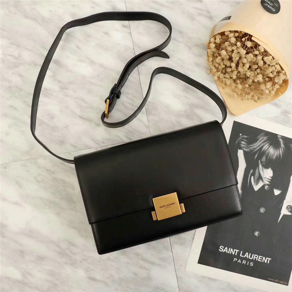 2017 Saint Laurent Medium Bellechasse Bag in black leather