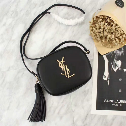 2017 Yves Saint Laurent Deconstructed Camera Leather Cross-Body Bag