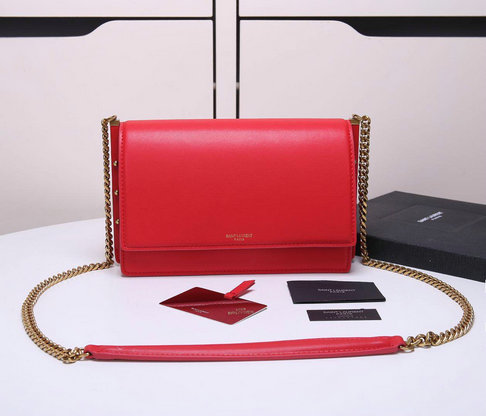 2018 Cheap Saint Laurent Zoe Bag 513667 in Red Leather