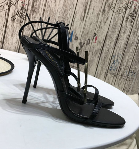 2019 S/S Saint Laurent Amber Leather Sandals with ankle strap