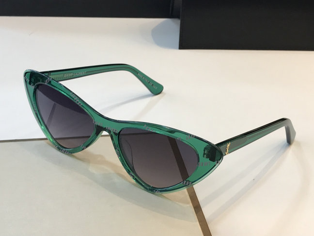 2019 Saint Laurent Lily Cat-Eye Acetate Sunglasses