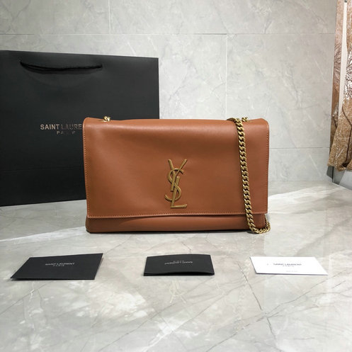2019 Saint Laurent Kate Medium Reversible Bag in tan suede and smooth leather
