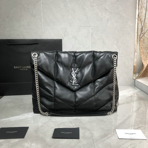 2019 Saint Laurent Loulou Puffer Medium Bag in quilted lambskin leather